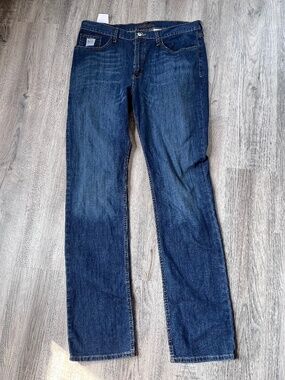 NWT Cinch Silver Label Jeans Men’s 38x38 Slim Mid-Rise Straight Leg dark Blue